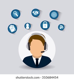 Customer service design, vector illustration eps 10.