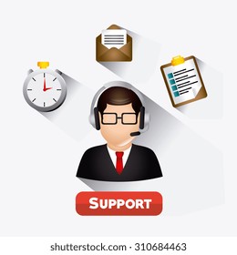 Customer service design, vector illustration eps 10.