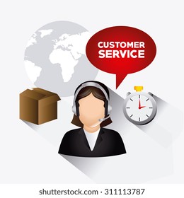 Customer service design, vector illustration eps 10.