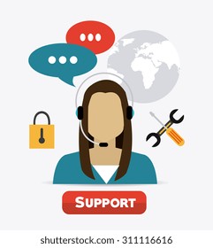 Customer service design, vector illustration eps 10.