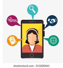 Customer service design, vector illustration eps 10.