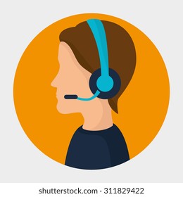 Customer service design, vector illustration eps 10.