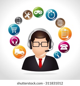 Customer service design, vector illustration eps 10.