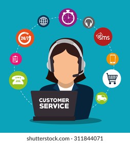 Customer service design, vector illustration eps 10.