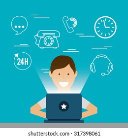 customer service design, vector illustration eps10 graphic 