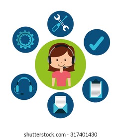 customer service design, vector illustration eps10 graphic 