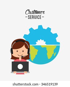 customer service design, vector illustration eps10 graphic 