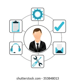customer service design, vector illustration eps10 graphic 