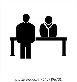 Icono de escritorio de Servicio al cliente en estilo plano. Ilustración vectorial de Servicio al cliente