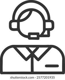 Customer Service Desk Icon for Support and Interaction, Ideal for Corporate Concepts