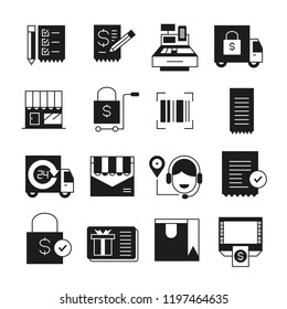 customer service and e commerce icons