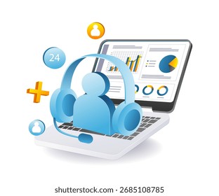 customer service and email support representing business assistance and connectivity