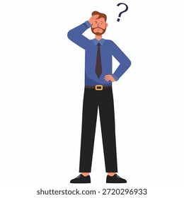 Um funcionário de atendimento ao cliente está pensando isoladamente.