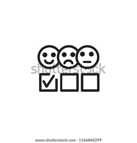 Customer service evaluation form line icon. Questionnaire, feedback, testimonial. Survey concept. Vector illustration can be used for topics like service, internet, communication