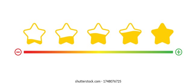 Customer Service Evaluation And Satisfaction Survey Concepts. Feedback Client, Consumer Experience Scale Rating. Vector Illustration Icon Emoticon Flat Design