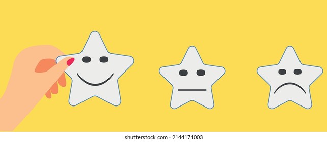 Customer service evaluation and satisfaction survey.
Business service rating and customer satisfaction concept.