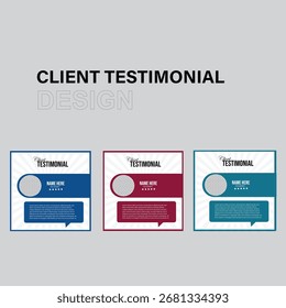 Customer service feedback and client testimonial template design,