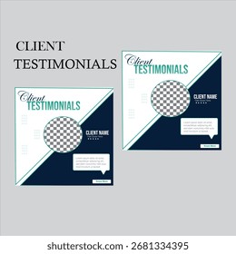 Customer service feedback and client testimonial template design,