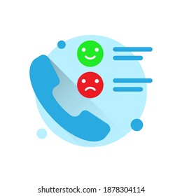 ilustración de concepto de retroalimentación de servicio al cliente vector de diseño plano eps10. elemento gráfico de estilo simple y moderno para aplicación o sitio web ui ux, icono, infografía, etc