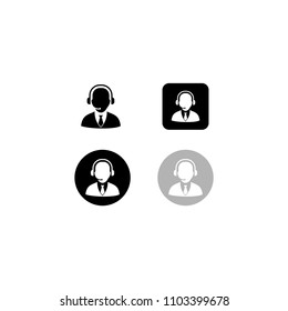customer service flat icon, eps 10