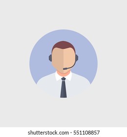 Customer service flat icon illustration isolated vector sign symbol