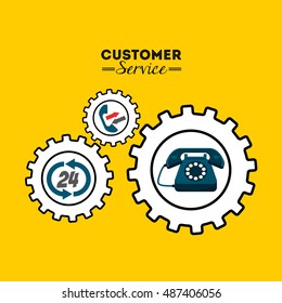 customer service flat icons vector illustration design