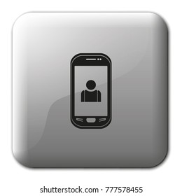 Customer service flat vector icon. Smartphone illustration.