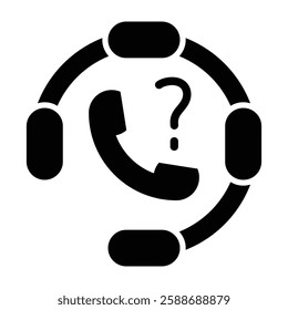 Customer Service Glyph Icon Design For Personal And Commercial Use