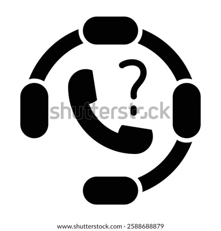 Customer Service Glyph Icon Design For Personal And Commercial Use