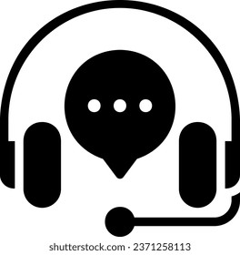 customer service glyph icon illustration vector