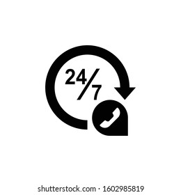 Customer Service Glyph Style Illustration. vector symbol.