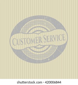 Customer Service grunge style stamp
