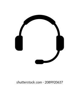 customer service headphone icon vector isolated on white background