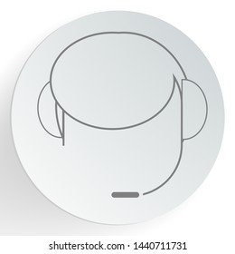 Customer service with headset icon. E-commerce concept.Vector illustration.