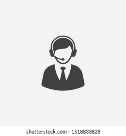 Customer service icon, call center icon design illustration. customer service vector icon. Simple and modern flat symbol