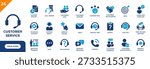 Customer service icon. Containing support agent, service rating, call center, satisfaction, customer feedback, support response. Solid vector icon set.