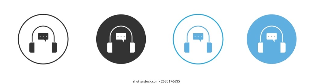Customer service icon Editable flat style, illustration icons