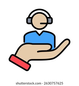 Customer Service Icon Element for Design
