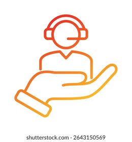Customer Service Icon Element for Design