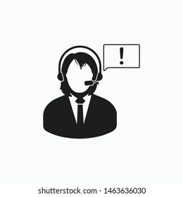 Customer service icon. Flat style vector EPS.