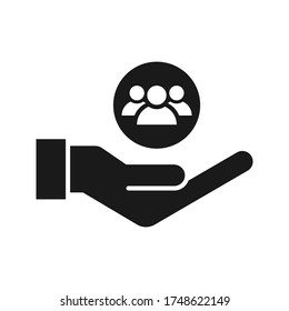 customer service icon flat style in trendy design. vector illustration. color editable