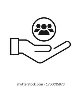 icono de servicio al cliente estilo plano en diseño de moda. ilustración vectorial. modificable por color