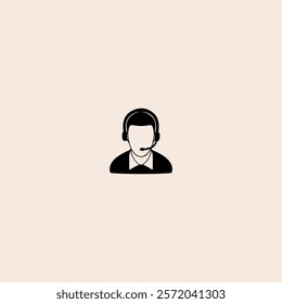 Customer service icon flat vector design.