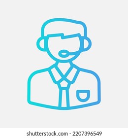 Customer service icon in gradient style about communication, use for website mobile app presentation