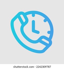 Icono de servicio al cliente en estilo gradiente, uso para presentación de aplicación móvil del sitio web