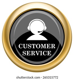 Customer service icon. Internet button on white  background. EPS10 Vector. 