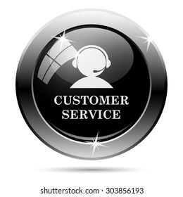 Customer service icon. Internet button on white background. EPS10 vector 