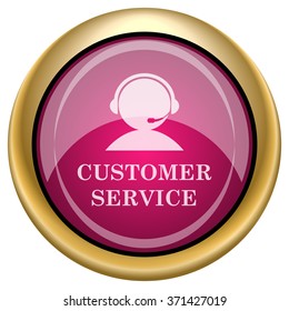 Customer service icon. Internet button on white background. EPS10 vector.
