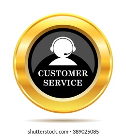 Customer service icon. Internet button on white background. EPS10 vector.
