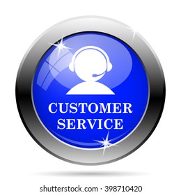Customer service icon. Internet button on white background. EPS10 vector